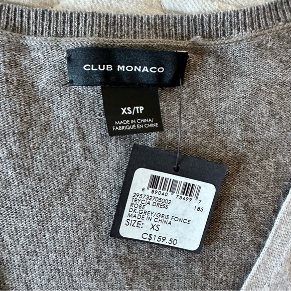 NWT Sz XS Club Monaco TRYCIA Wool Mini Dress - Picture 8 of 9